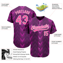 Загрузить изображение в средство просмотра галереи, Custom Purple Pink-White 3D Pattern Design Authentic Baseball Jersey
