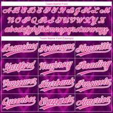 Загрузить изображение в средство просмотра галереи, Custom Purple Pink-White 3D Pattern Design Authentic Baseball Jersey
