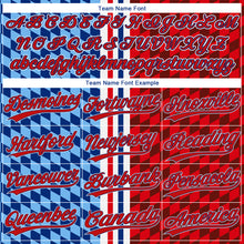 Load image into Gallery viewer, Custom Figure Red-Royal 3D Pattern Design Authentic Baseball Jersey
