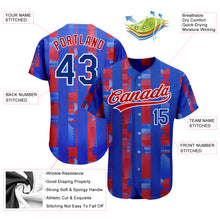 Load image into Gallery viewer, Custom Royal Royal-Red 3D Pattern Design Authentic Baseball Jersey
