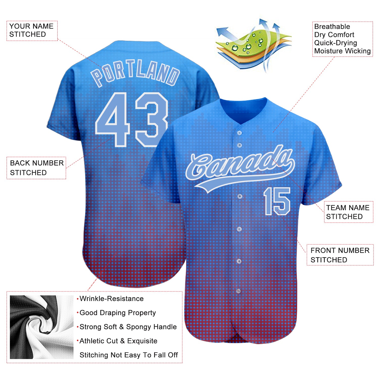 Toronto Blue Jays Red Jersey 2023 Custom Name Blue Jays Red Jersey