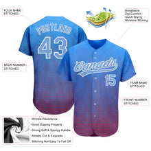 Laden Sie das Bild in den Galerie-Viewer, Custom Royal Light Blue-Red 3D Pattern Design Authentic Baseball Jersey
