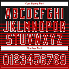 Charger l&#39;image dans la galerie, Custom Black Red-White 3D Pattern Design Authentic Baseball Jersey
