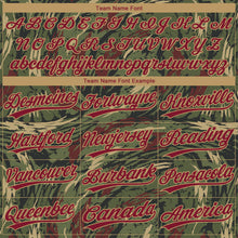 Load image into Gallery viewer, Custom Olive Crimson-Old Gold 3D Pattern Design Authentic Salute To Service Baseball Jersey
