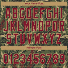 Load image into Gallery viewer, Custom Olive Crimson-Old Gold 3D Pattern Design Authentic Salute To Service Baseball Jersey
