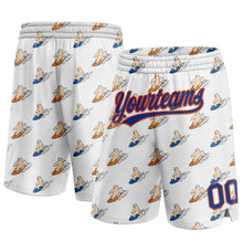 Load image into Gallery viewer, Custom White Royal-Orange 3D Pattern Bears Surfing Authentic Basketball Shorts
