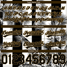 Laden Sie das Bild in den Galerie-Viewer, Custom White Black-Old Gold 3D Pattern Hawaii Palm Trees Authentic Basketball Shorts
