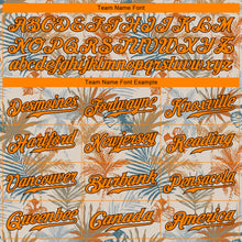 Laden Sie das Bild in den Galerie-Viewer, Custom Cream Bay Orange-Brown 3D Pattern Design Hawaii Palm Leaves Authentic Baseball Jersey
