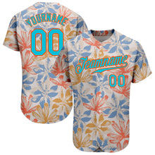 Загрузить изображение в средство просмотра галереи, Custom White Lakes Blue-Orange 3D Pattern Design Leaves Authentic Baseball Jersey

