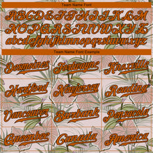 Laden Sie das Bild in den Galerie-Viewer, Custom Light Pink Texas Orange-Brown 3D Pattern Design Tropical Hawaii Plants Authentic Baseball Jersey
