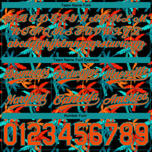 Laden Sie das Bild in den Galerie-Viewer, Custom Black Orange-Lakes Blue 3D Pattern Hawaii Coconut Palms Authentic Basketball Shorts
