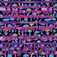 Laden Sie das Bild in den Galerie-Viewer, Custom Black Purple-Pink 3D Pattern Magic Mushrooms Psychedelic Hallucination Authentic Basketball Shorts
