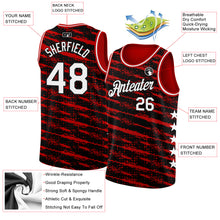 Загрузить изображение в средство просмотра галереи, Custom Red White-Black Authentic City Edition Basketball Jersey
