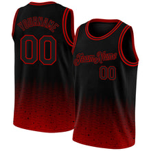 Laden Sie das Bild in den Galerie-Viewer, Custom Black Red Fade Fashion Authentic City Edition Basketball Jersey
