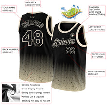 Laden Sie das Bild in den Galerie-Viewer, Custom Black Cream Fade Fashion Authentic City Edition Basketball Jersey
