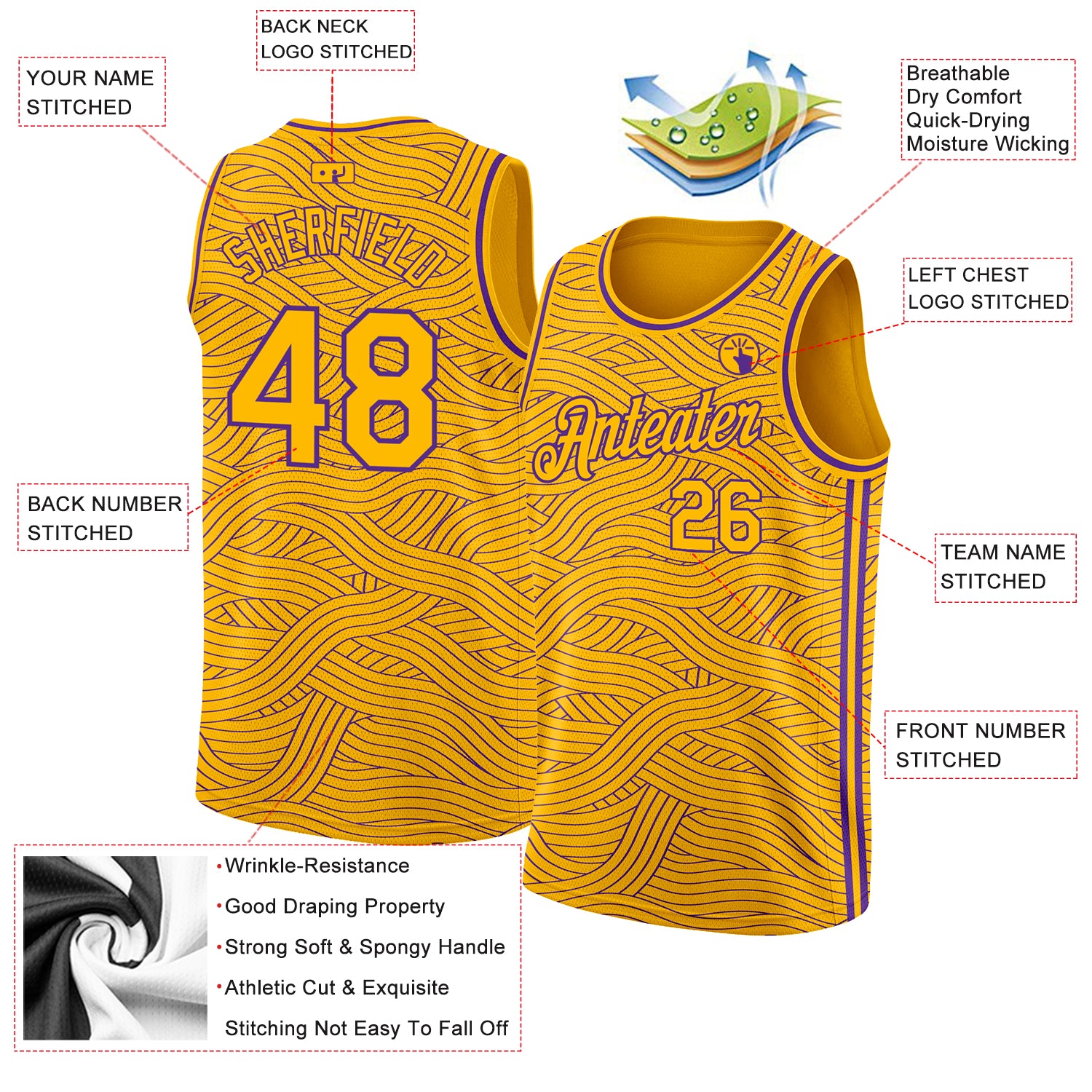 Cheap Custom Red Royal-Gold Authentic Throwback Basketball Jersey Free  Shipping – CustomJerseysPro