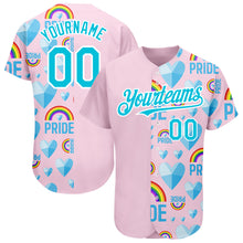 Load image into Gallery viewer, Custom Rainbow For Pride Month Love Is Love LGBT 3D Authentic Baseball Jersey
