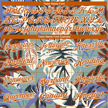 Laden Sie das Bild in den Galerie-Viewer, Custom Teal Texas Orange-White 3D Pattern Design Hawaii Tropical Palm Leaves Authentic Baseball Jersey
