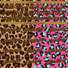 Laden Sie das Bild in den Galerie-Viewer, Custom Pink Brown-Old Gold 3D Pattern Design Leopard Performance T-Shirt
