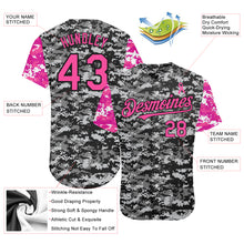 Laden Sie das Bild in den Galerie-Viewer, Custom Camo Pink-Black 3D Pink Ribbon Breast Cancer Awareness Month Women Health Care Support Authentic Baseball Jersey
