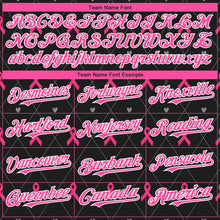 Laden Sie das Bild in den Galerie-Viewer, Custom Black Pink-White 3D Pink Ribbon Breast Cancer Awareness Month Women Health Care Support Authentic Baseball Jersey
