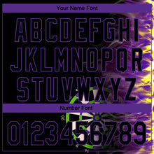 Загрузить изображение в средство просмотра галереи, Custom Black Purple 3D Pattern Design Fiery Dart Board Authentic Baseball Jersey
