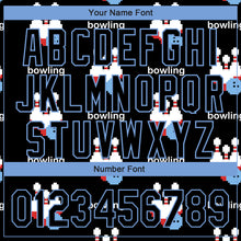 Загрузить изображение в средство просмотра галереи, Custom Black Light Blue 3D Pattern Design Bowling Authentic Baseball Jersey
