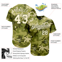 Laden Sie das Bild in den Galerie-Viewer, Custom Camo Cream-Olive 3D Skull Fashion Authentic Baseball Jersey
