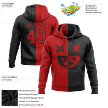 Laden Sie das Bild in den Galerie-Viewer, Custom Stitched Black Red 3D Skull Fashion Sports Pullover Sweatshirt Hoodie
