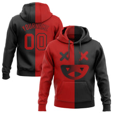 Laden Sie das Bild in den Galerie-Viewer, Custom Stitched Black Red 3D Skull Fashion Sports Pullover Sweatshirt Hoodie
