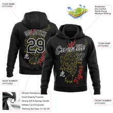 Load image into Gallery viewer, Custom Stitched Black White 3D Pattern Design Tiger Sports Pullover Sweatshirt Hoodie
