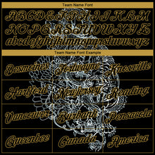 Load image into Gallery viewer, Custom Stitched Black Old Gold 3D Pattern Design Tiger And Skull Sports Pullover Sweatshirt Hoodie
