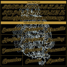 Laden Sie das Bild in den Galerie-Viewer, Custom Stitched Black Old Gold 3D Pattern Design Tiger And Skull Sports Pullover Sweatshirt Hoodie
