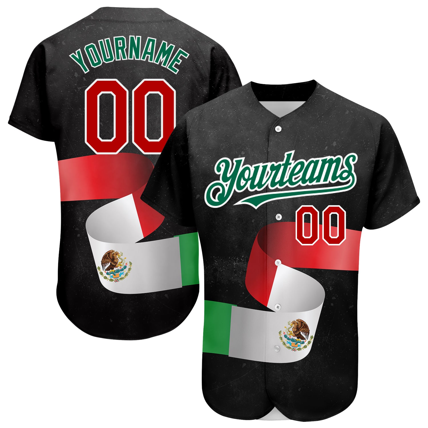 Cheap Custom Black Vintage Mexican Flag-City Cream Authentic Baseball Jersey  Free Shipping – CustomJerseysPro
