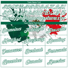 Загрузить изображение в средство просмотра галереи, Custom White Kelly Green-Red 3D Mexico Splashes Authentic Basketball Jersey
