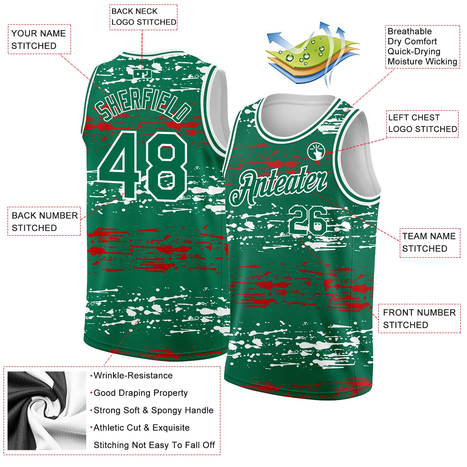 Cheap Custom White Kelly Green-Red 3D Mexican Flag Authentic Basketball  Jersey Free Shipping – CustomJerseysPro