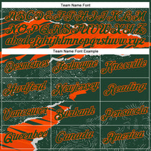Laden Sie das Bild in den Galerie-Viewer, Custom Stitched Green Orange 3D Pattern Design Torn Paper Style Sports Pullover Sweatshirt Hoodie
