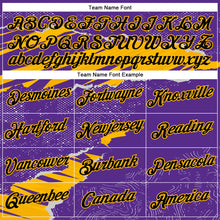 Загрузить изображение в средство просмотра галереи, Custom Stitched Purple Black-Gold 3D Pattern Design Torn Paper Style Sports Pullover Sweatshirt Hoodie
