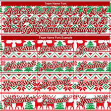 Laden Sie das Bild in den Galerie-Viewer, Custom Stitched White Red-Kelly Green Christmas 3D Sports Pullover Sweatshirt Hoodie
