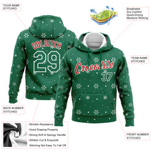 Load image into Gallery viewer, Custom Stitched Kelly Green Red-White Christmas 3D Sports Pullover Sweatshirt Hoodie

