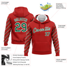Laden Sie das Bild in den Galerie-Viewer, Custom Stitched Red Kelly Green-White Christmas 3D Sports Pullover Sweatshirt Hoodie
