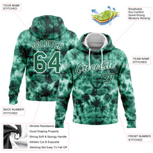 Load image into Gallery viewer, Custom Stitched Tie Dye Kelly Green-White 3D Abstract Shibori Style Sports Pullover Sweatshirt Hoodie
