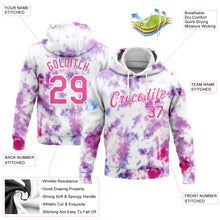 Load image into Gallery viewer, Custom Stitched Tie Dye Pink-White 3D Watercolor Sports Pullover Sweatshirt Hoodie
