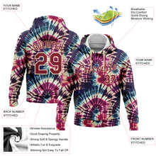 Load image into Gallery viewer, Custom Stitched Tie Dye Crimson-Cream 3D Hippie Batik Sports Pullover Sweatshirt Hoodie
