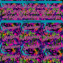 Load image into Gallery viewer, Custom Graffiti Pattern Pink Black-Lakes Blue 3D Grunge Art Authentic Basketball Jersey

