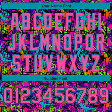 Load image into Gallery viewer, Custom Graffiti Pattern Pink Black-Lakes Blue 3D Grunge Art Authentic Basketball Jersey
