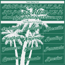 Laden Sie das Bild in den Galerie-Viewer, Custom Kelly Green White 3D Pattern Tropical Hawaii Coconut Trees Authentic Basketball Jersey
