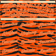 Laden Sie das Bild in den Galerie-Viewer, Custom Orange Cream 3D Pattern Design Tiger Print Authentic Basketball Jersey
