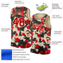 Laden Sie das Bild in den Galerie-Viewer, Custom Camo Red-Cream 3D Authentic Salute To Service Basketball Jersey
