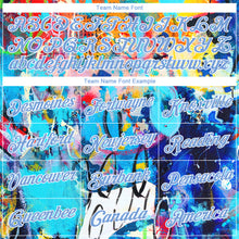 Load image into Gallery viewer, Custom Graffiti Pattern Light Blue-White 3D Grunge Art Authentic Basketball Jersey
